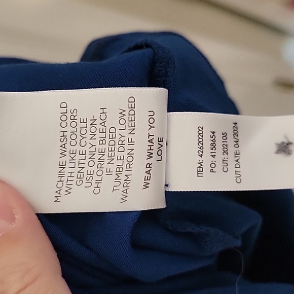 Torrid Blue And Grey Varsity Henley Tee - Picture 7 of 11